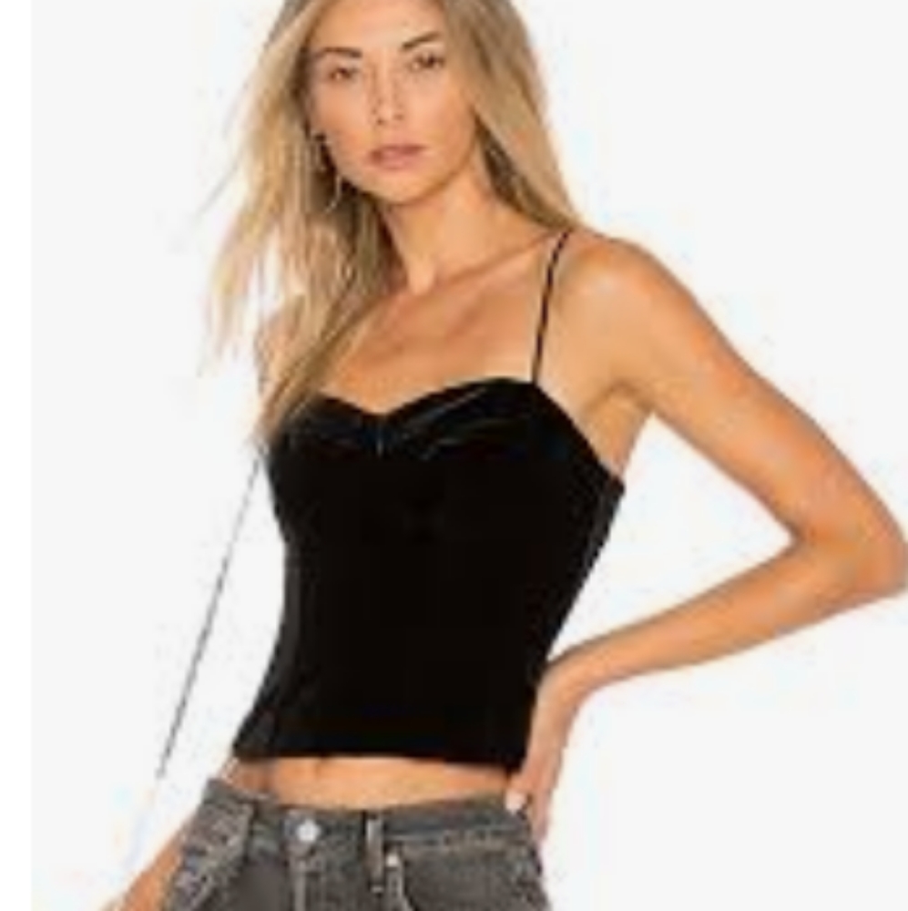 ioS Velour Bustier Top